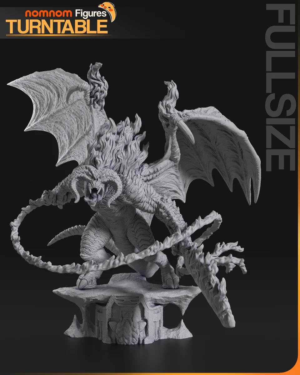 Balrog | Fan Art | 3D Printed Resin Model Garage Kit | *Un-Painted* | Nomnom 4