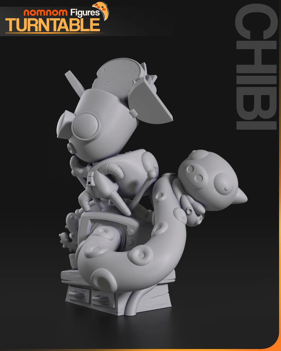 Chibi Gir | Fan Art | 3D Printed Resin Model Garage Kit | *Un-Painted* | Nomnom 6