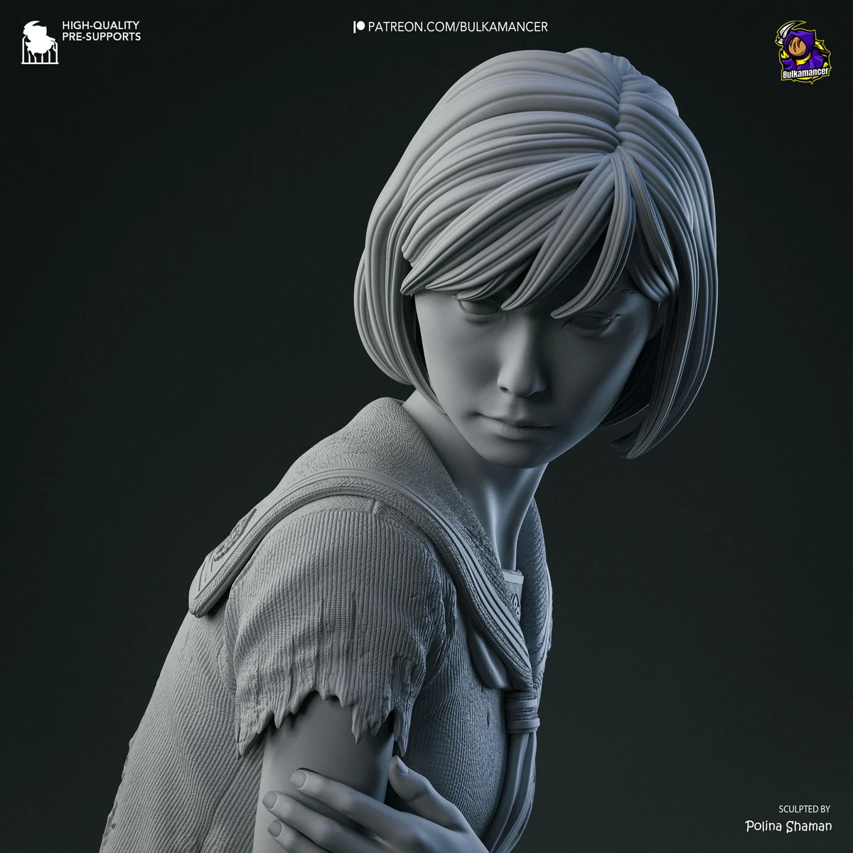 Hinako | Fan Art | 3D Printed Resin Model Garage Kit | *Un-Painted* | Bulkamancer 8