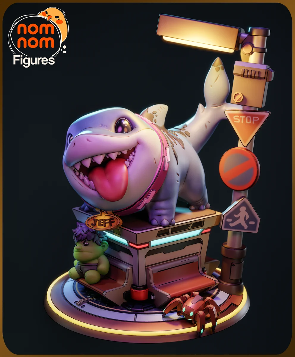 Chibi Jeff | Fan Art | 3D Printed Resin Model Garage Kit | *Un-Painted* | Nomnom 6