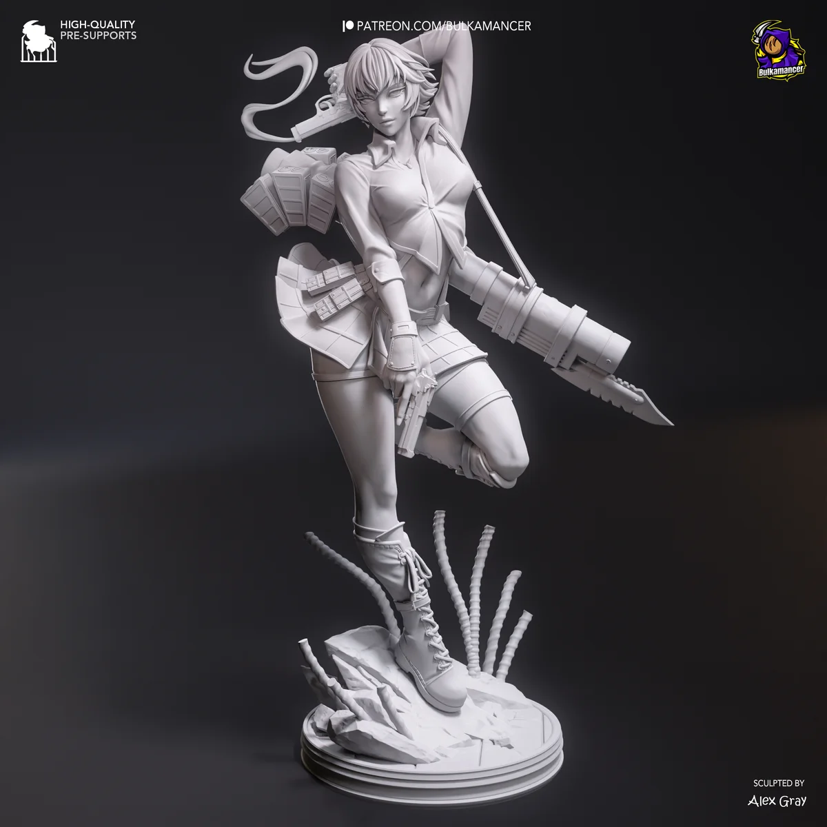 Lady (DMC) | Fan Art | 3D Printed Resin Model Garage Kit | *Un-Painted* | Bulkamancer 8