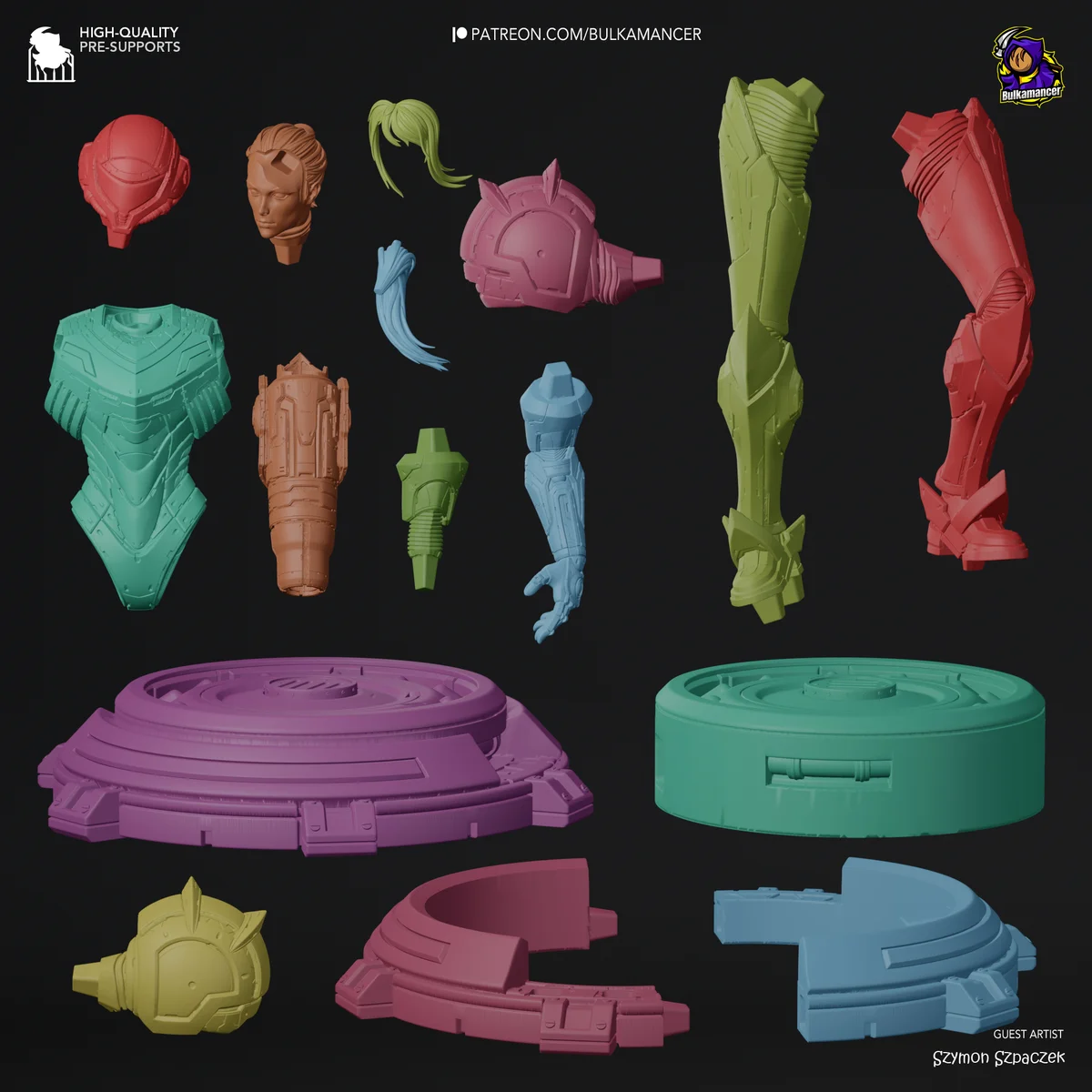 Samus Aran | Fan Art | 3D Printed Resin Model Garage Kit | *Un-Painted* | Bulkamancer 6