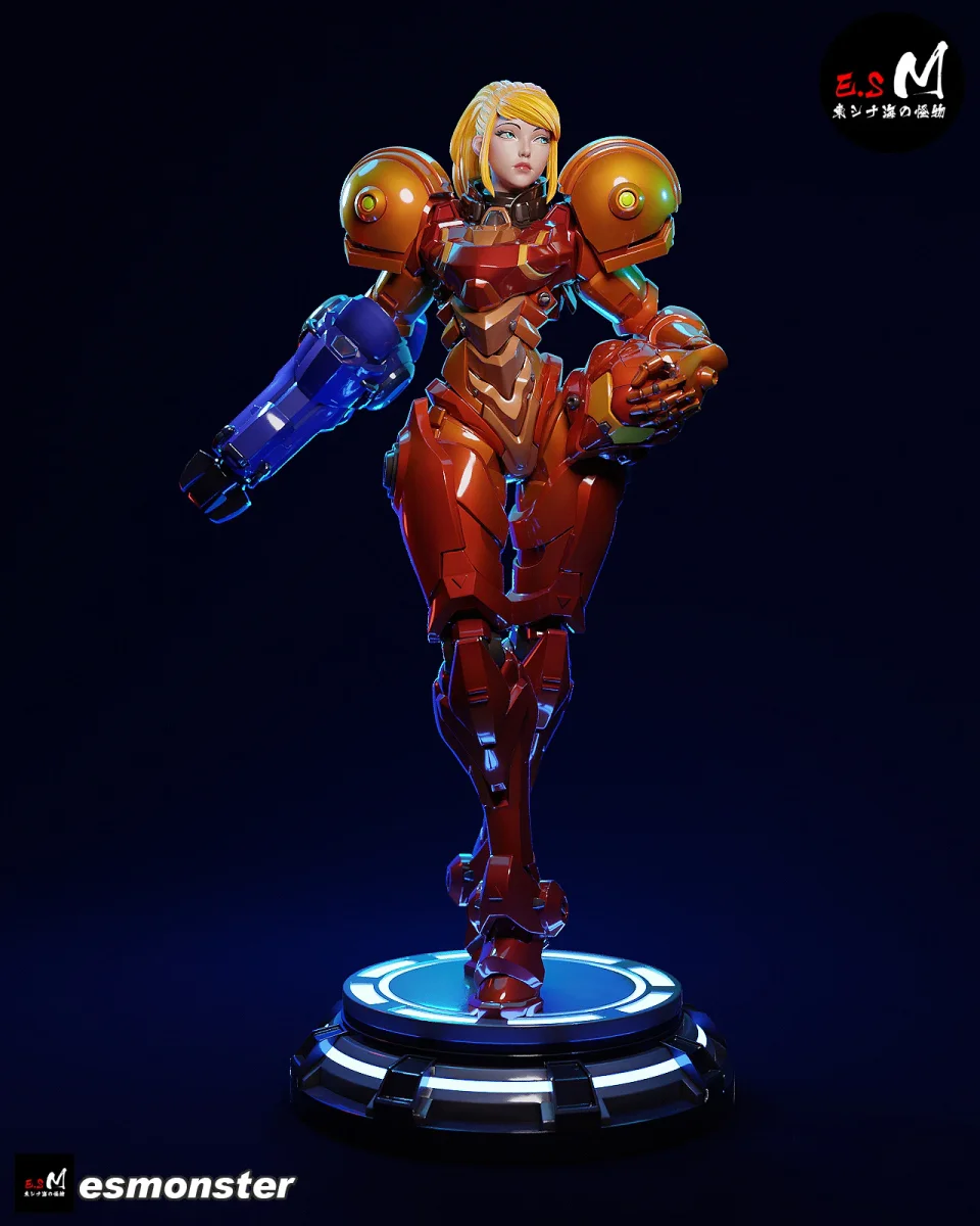 Samus Aran (Power Suit) | Fan Art | 3D Printed Resin Model Garage Kit | *Un-Painted* | ES Monster 4