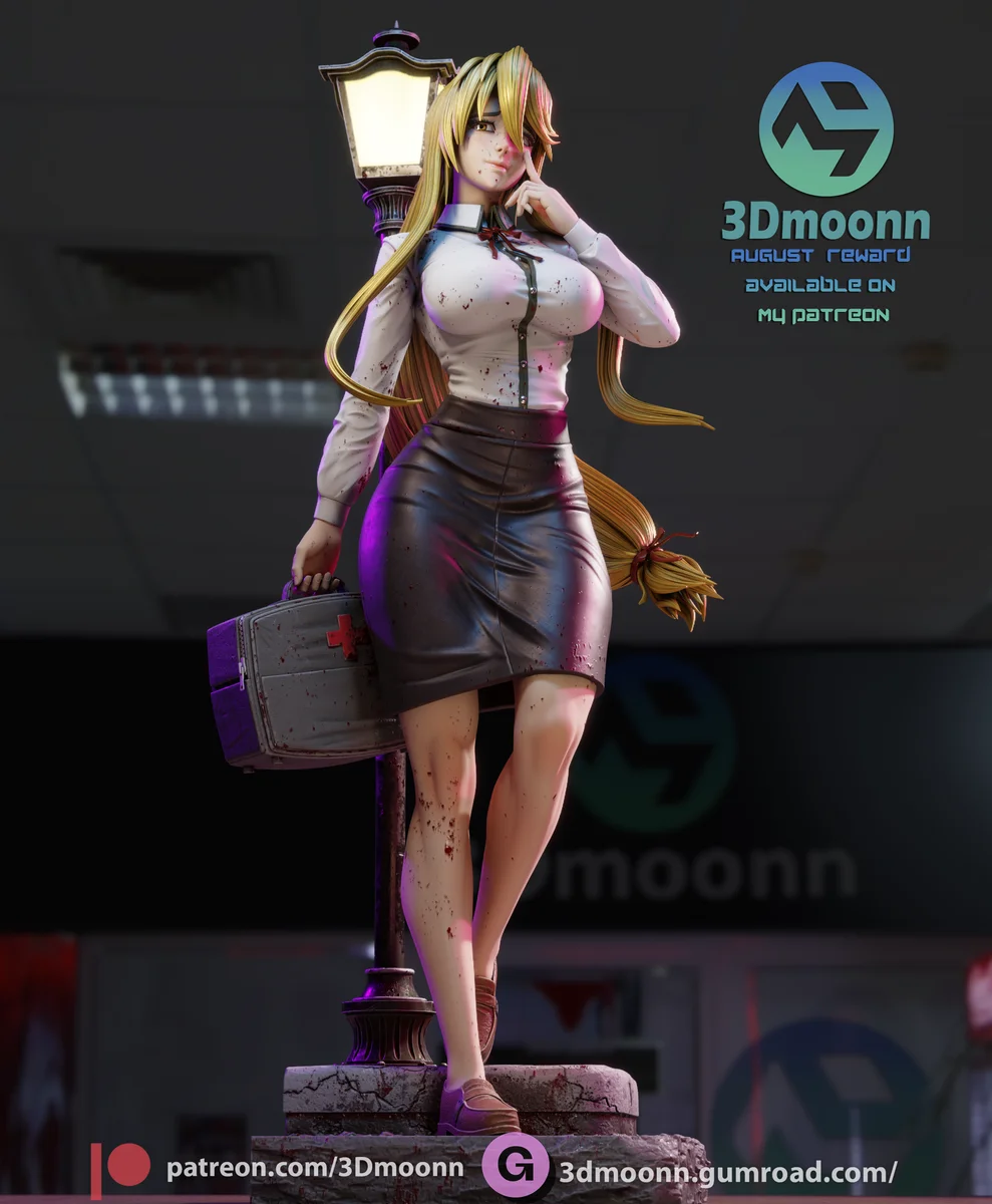 Shizuka Marikawa | Fan Art | 3D Printed Resin Model Garage Kit | *Un-Painted* | 3DMoonn 4