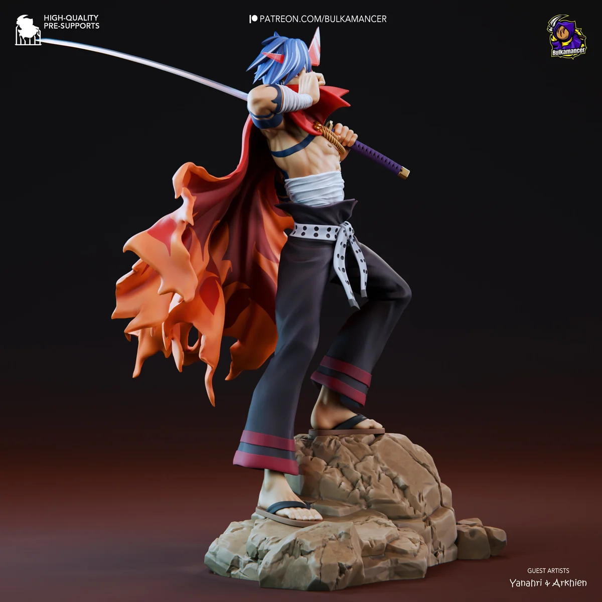 Kamina | Fan Art | 3D Printed Resin Model Garage Kit | *Un-Painted* | Bulkamancer 3
