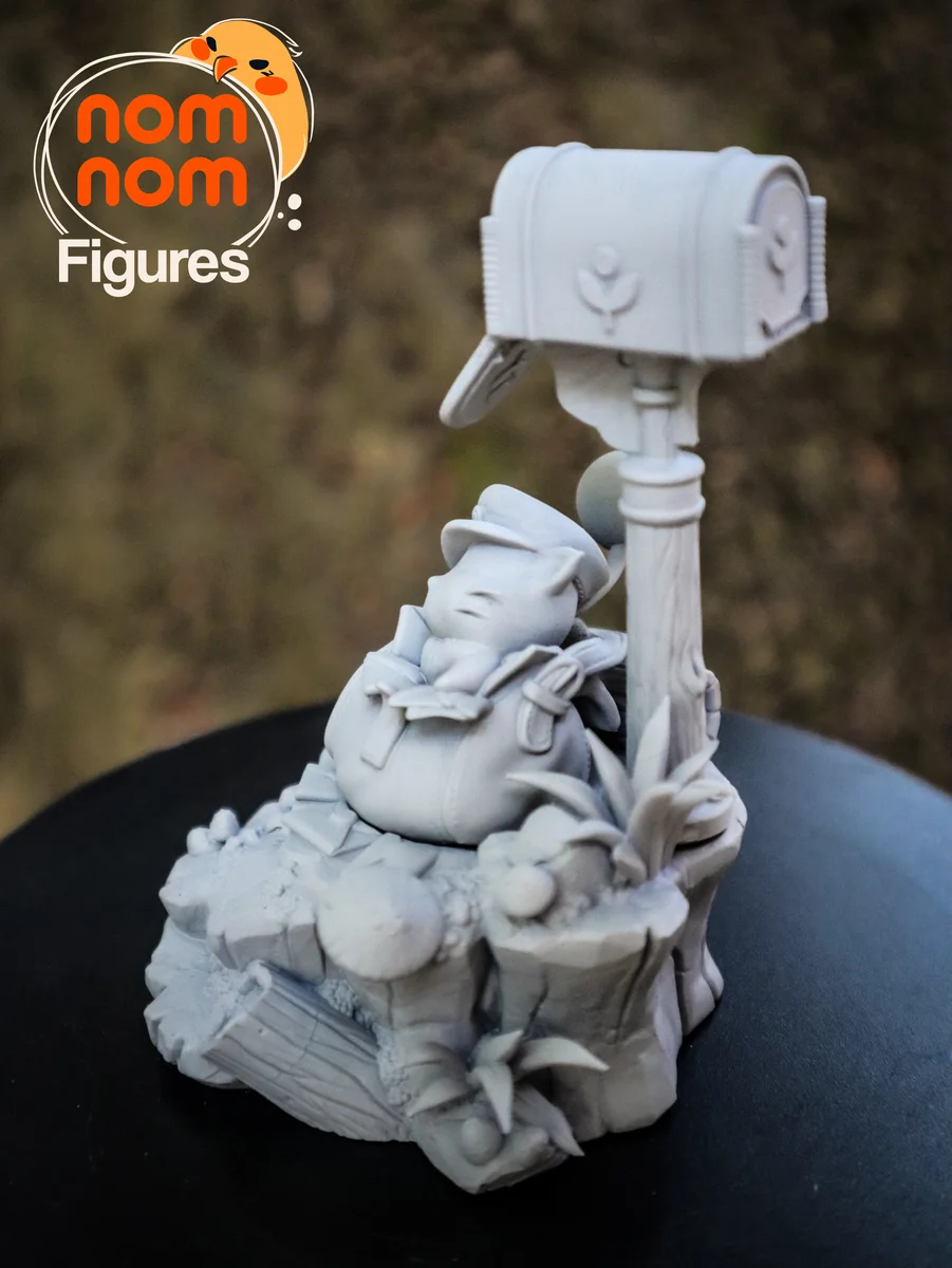 Chibi Mail Moogle | Fan Art | 3D Printed Resin Model Garage Kit | *Un-Painted* | Nomnom 5