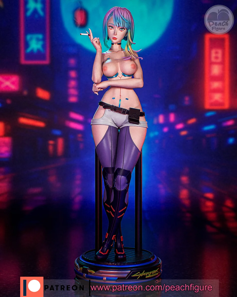 Lucy Cyberpunk | Fan Art | 3D Printed Resin Model Garage Kit | *Un-Painted* | Peach Figure 15