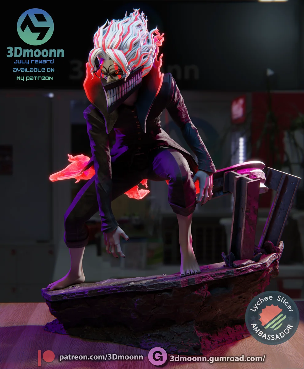 Okarun | Fan Art | 3D Printed Resin Model Garage Kit | *Un-Painted* | 3DMoonn 3