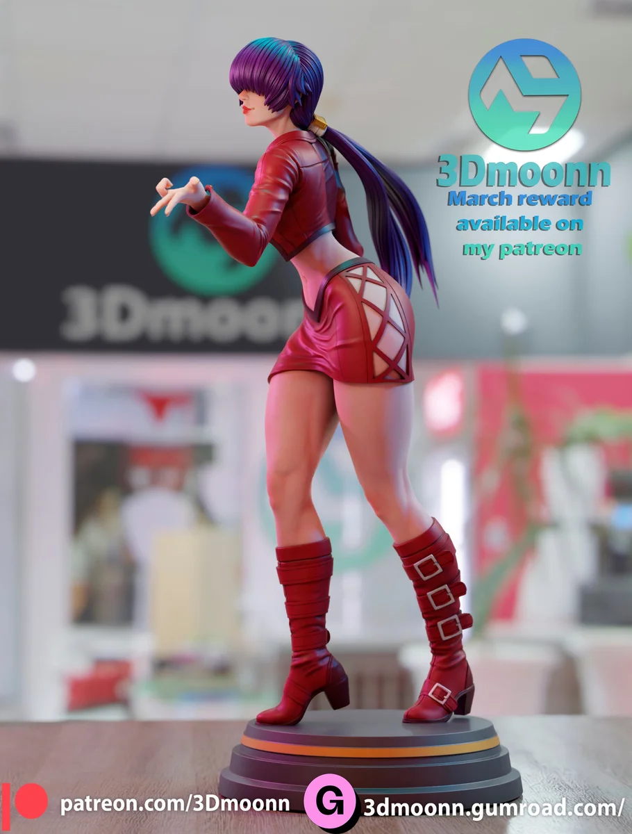 Shermie | Fan Art | 3D Printed Resin Model Garage Kit | *Un-Painted* | 3DMoonn 4