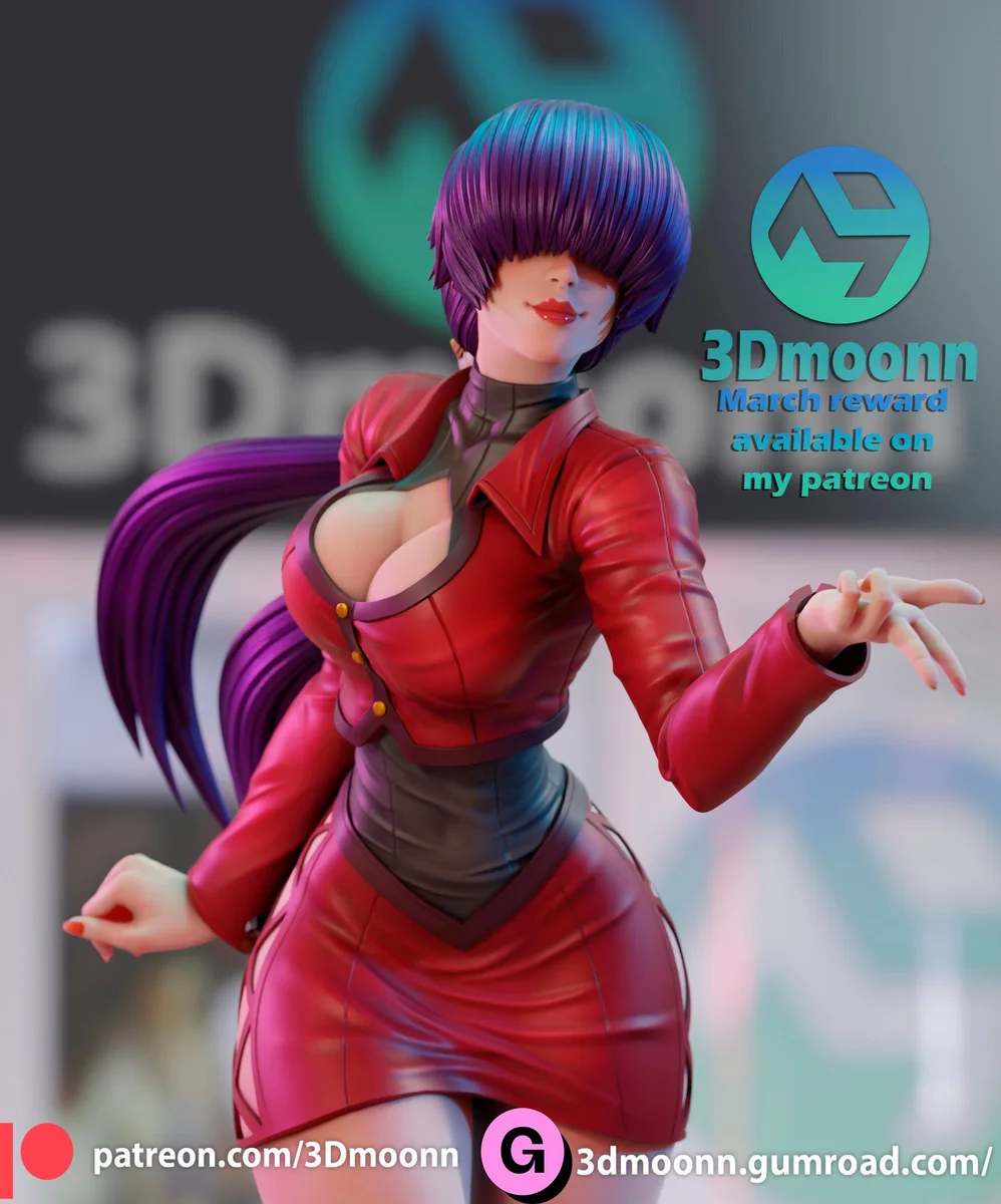Shermie | Fan Art | 3D Printed Resin Model Garage Kit | *Un-Painted* | 3DMoonn