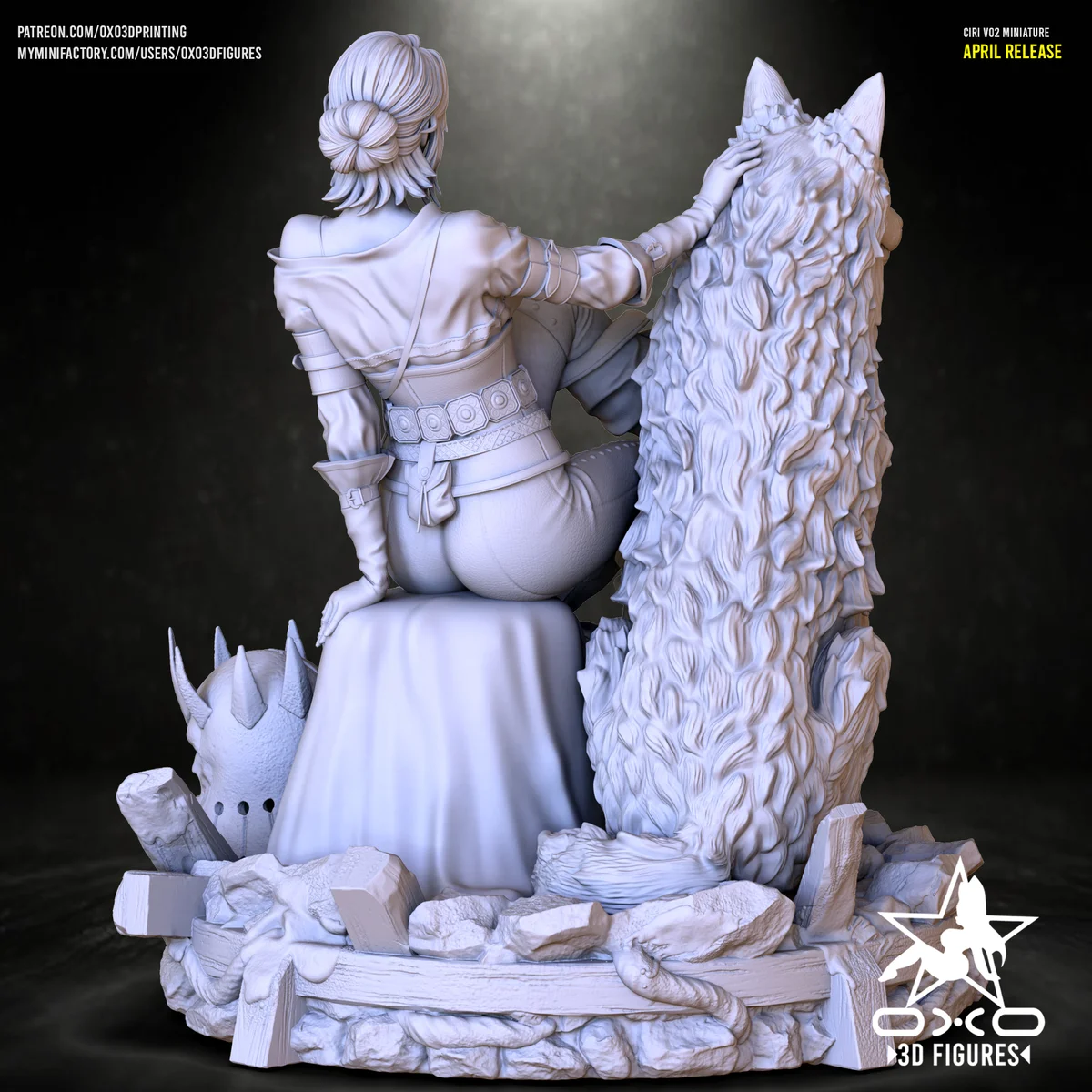 Ciri v02 | Fan Art | 3D Printed Resin Model Garage Kit | *Un-Painted* | OXO3D 5