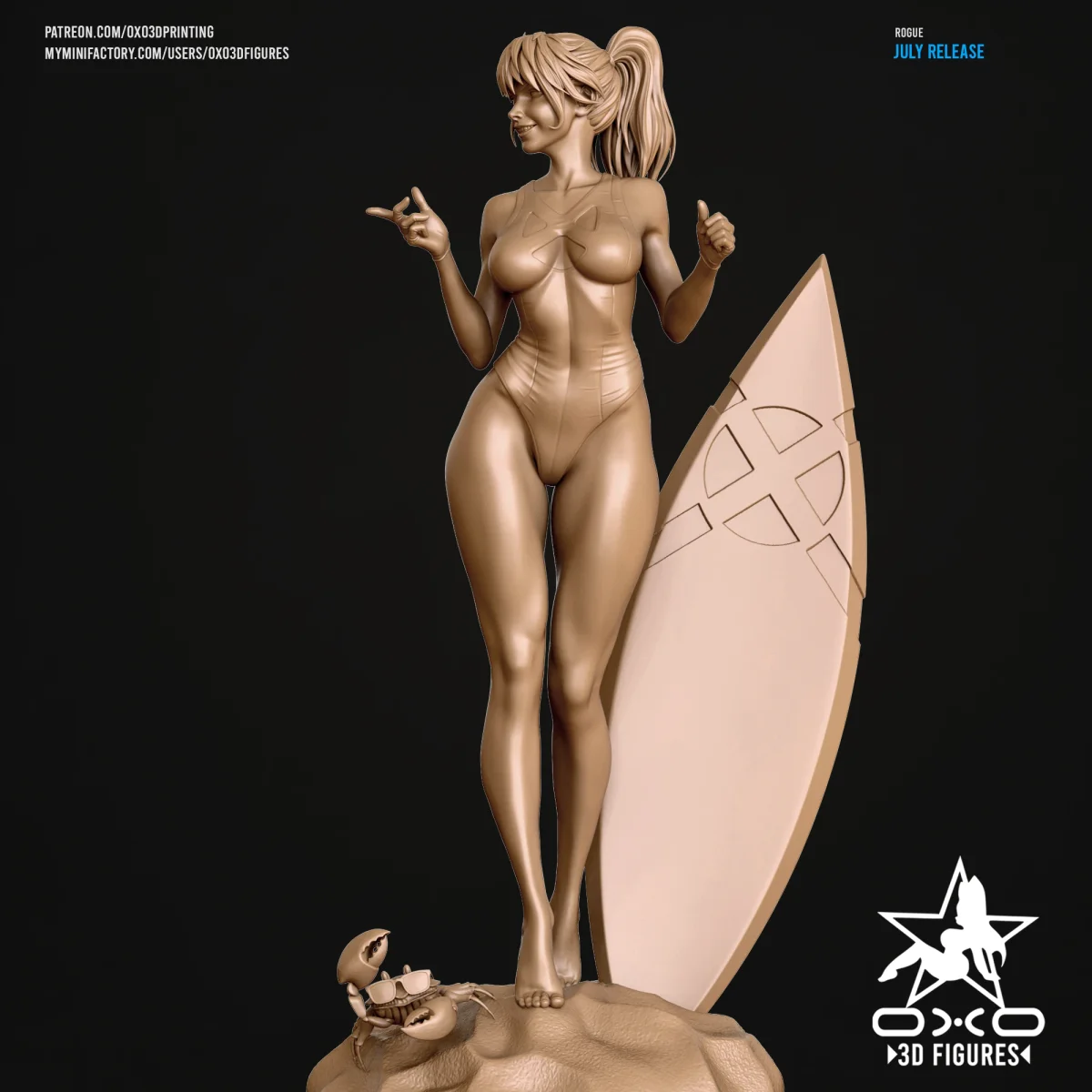 Rogue | Fan Art | 3D Printed Resin Model Garage Kit | *Un-Painted* | OXO3D 5