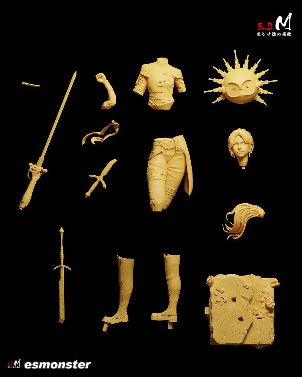 Maelle | Fan Art | 3D Printed Resin Model Garage Kit | *Un-Painted* | ES Monster 5