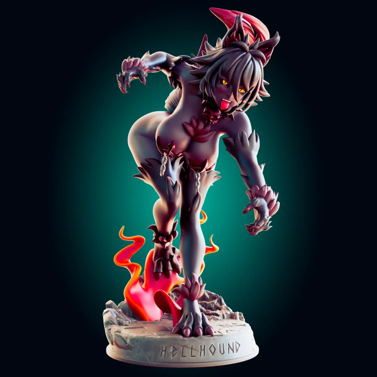 Hellhound v2 | Fan Art | 3D Printed Resin Model Garage Kit | *Un-Painted* | Officer Rhu