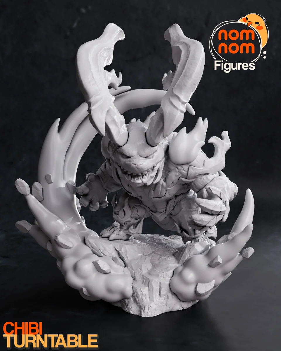 Chibi Ifrit | Fan Art | 3D Printed Resin Model Garage Kit | *Un-Painted* | Nomnom 6