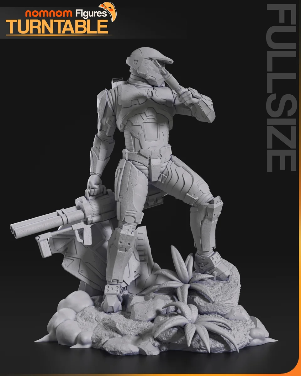 Master Chief | Fan Art | 3D Printed Resin Model Garage Kit | *Un-Painted* | Nomnom 5