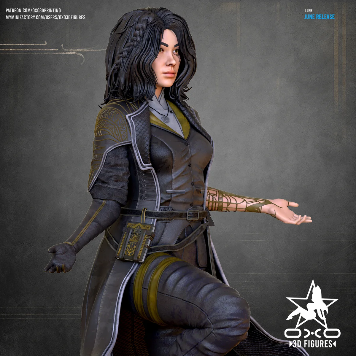 Lune | Fan Art | 3D Printed Resin Model Garage Kit | *Un-Painted* | OXO3D 3