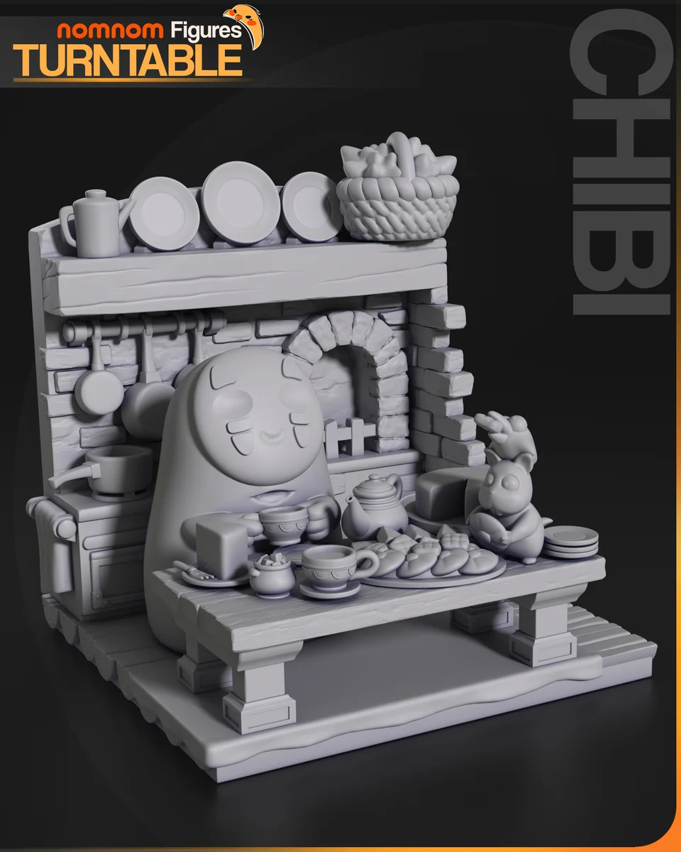 Chibi No Face | Fan Art | 3D Printed Resin Model Garage Kit | *Un-Painted* | Nomnom 4