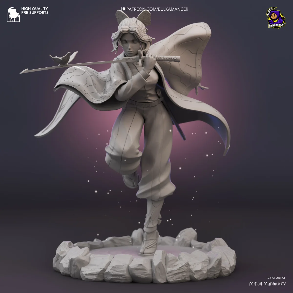 Shinobu Kocho | Fan Art | 3D Printed Resin Model Garage Kit | *Un-Painted* | Bulkamancer 7