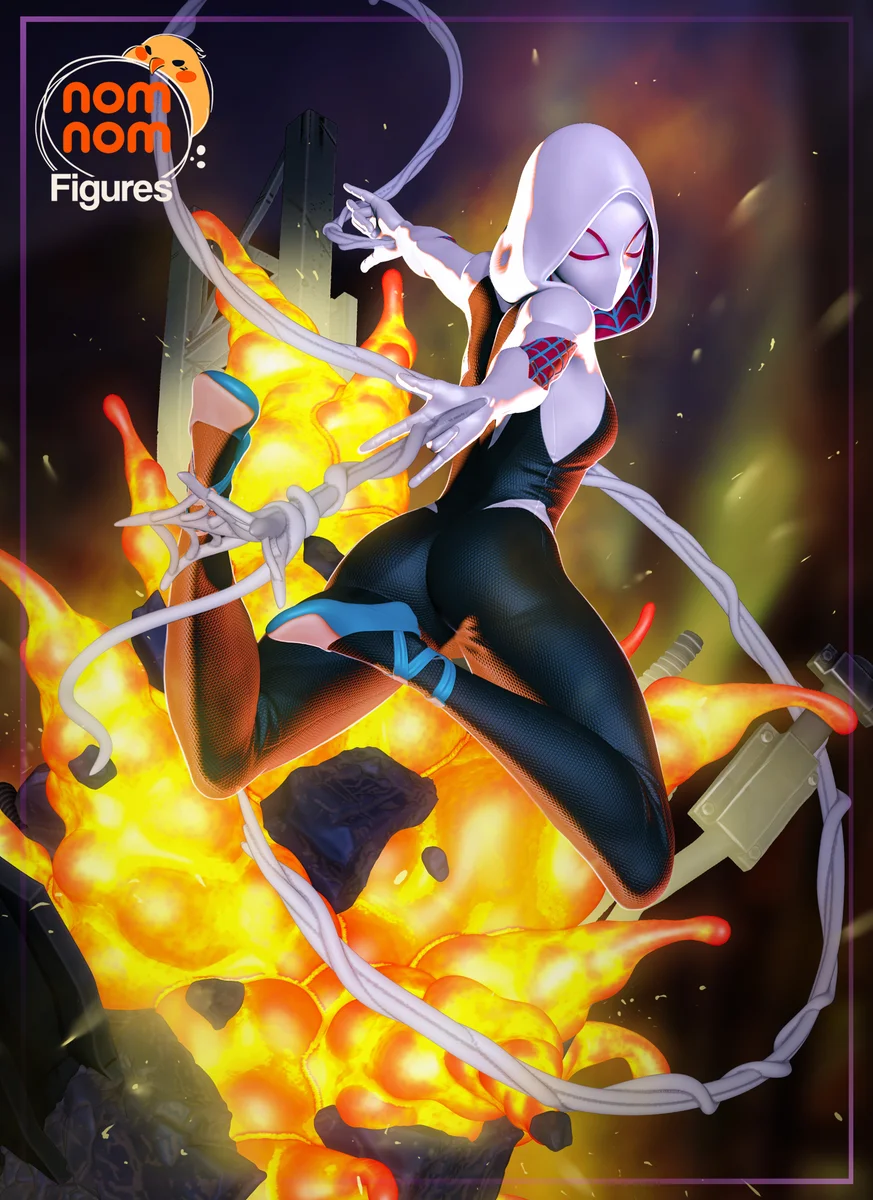 Spider Gwen | Fan Art | 3D Printed Resin Model Garage Kit | *Un-Painted* | Nomnom