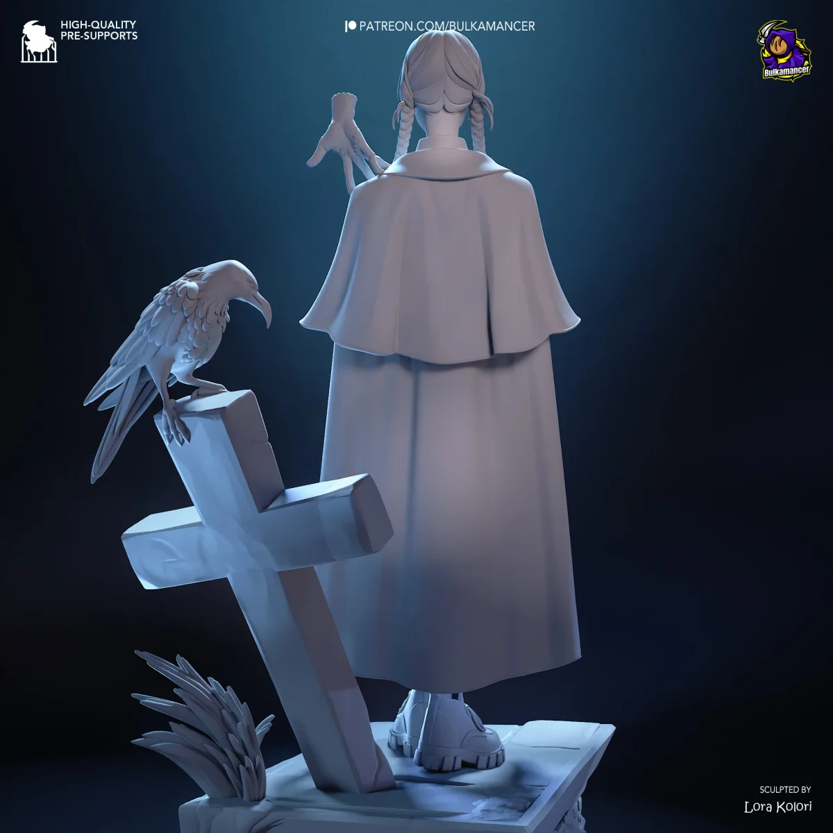 Gothic Daughter | Fan Art | 3D Printed Resin Model Garage Kit | *Un-Painted* | Bulkamancer 9