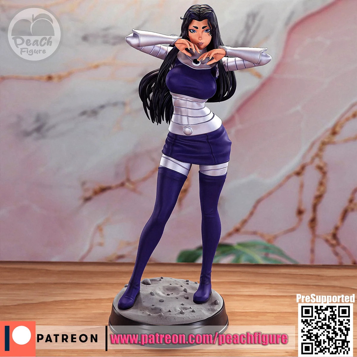 Blackfire | Fan Art | 3D Printed Resin Model Garage Kit | *Un-Painted* | Peach Figure 3