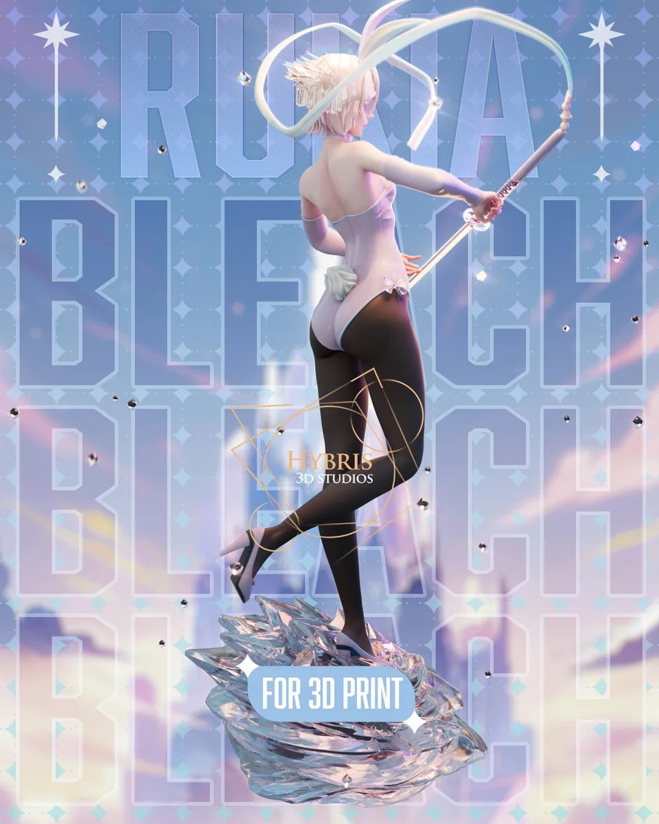 Rukia Kuchiki | Fan Art | 3D Printed Resin Model Garage Kit | *Un-Painted* | Hybris Studios 9