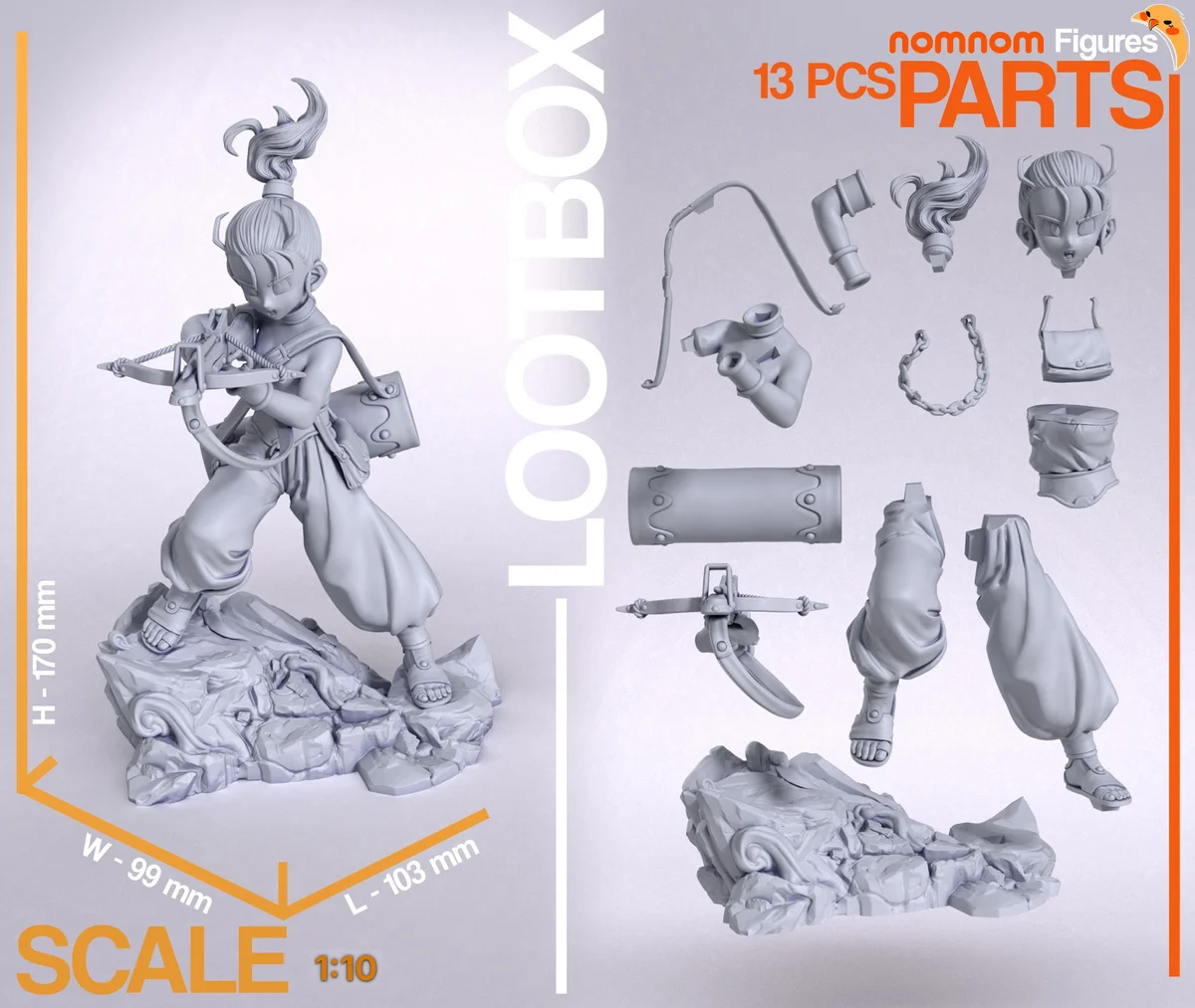 Marle | Fan Art | 3D Printed Resin Model Garage Kit | *Un-Painted* | Nomnom 3