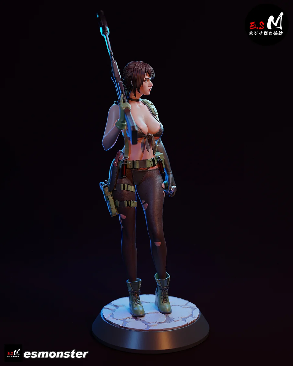 Quiet | Fan Art | 3D Printed Resin Model Garage Kit | *Un-Painted* | ES Monster 4