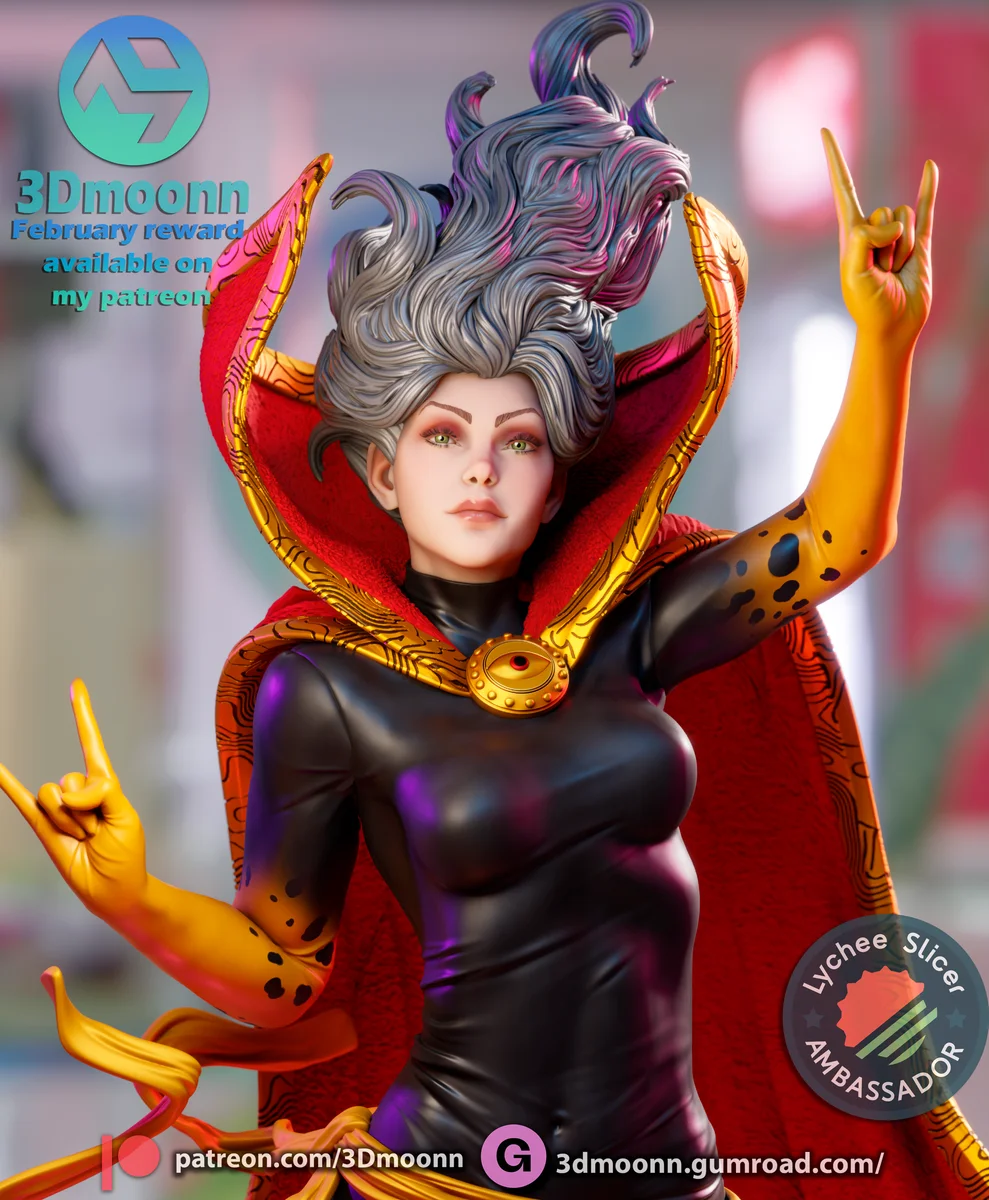 Clea Strange | Fan Art | 3D Printed Resin Model Garage Kit | *Un-Painted* | 3DMoonn