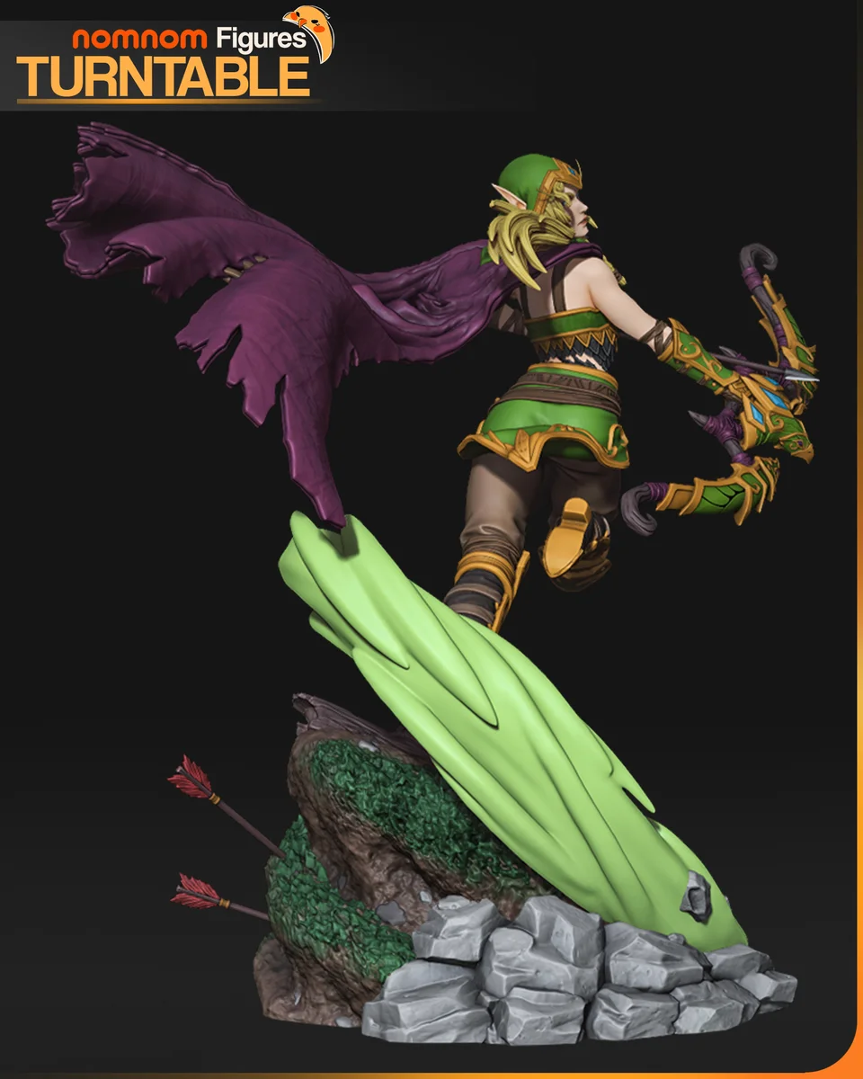 Alleria Windrunner | Fan Art | 3D Printed Resin Model Garage Kit | *Un-Painted* | Nomnom 6