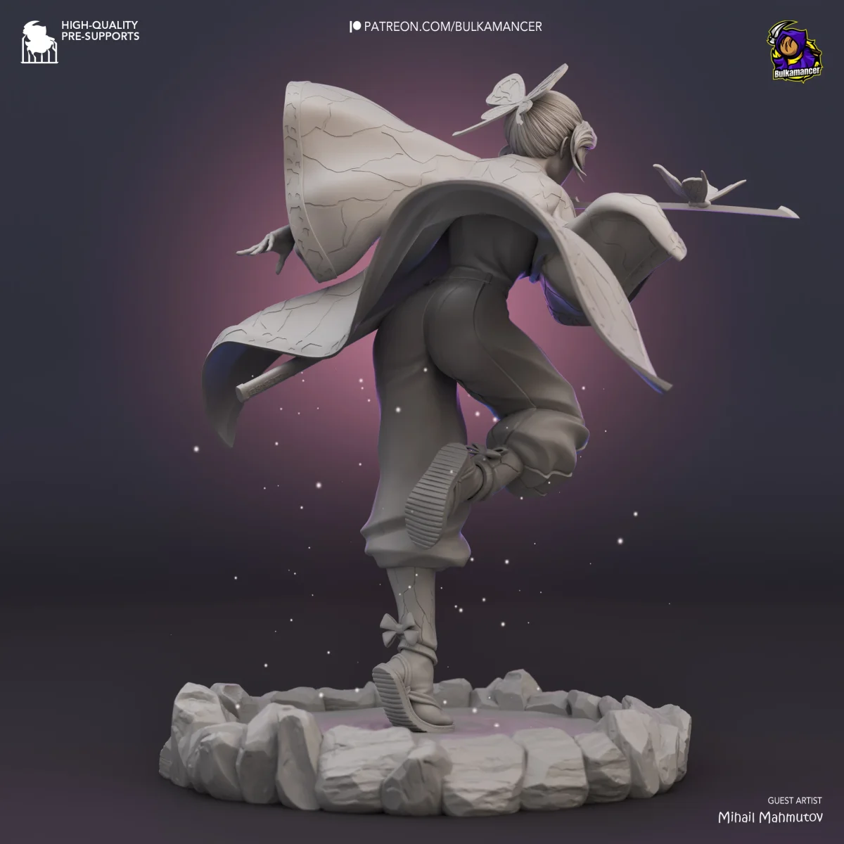 Shinobu Kocho | Fan Art | 3D Printed Resin Model Garage Kit | *Un-Painted* | Bulkamancer 9