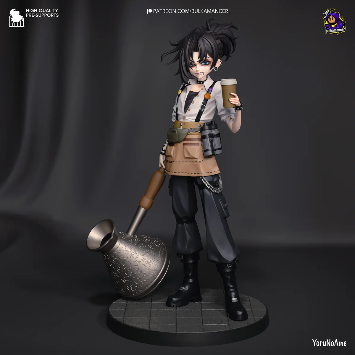 Mokka | Fan Art | 3D Printed Resin Model Garage Kit | *Un-Painted* | Bulkamancer 3