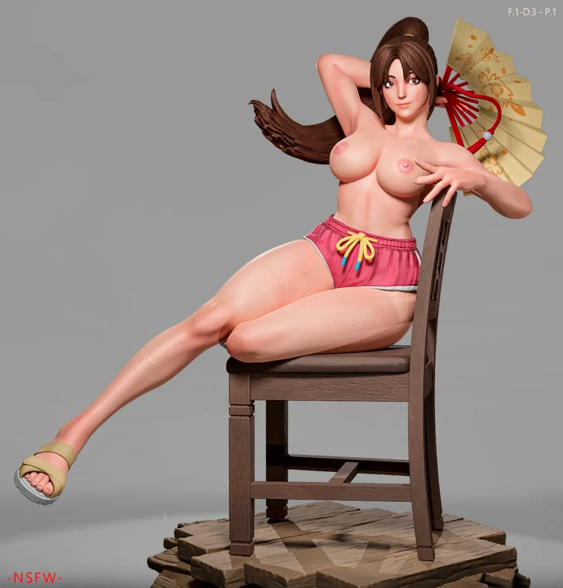 Mai Shiranui (Dress 3 Pose 1) | Fan Art | 3D Printed Resin Model Garage Kit | *Un-Painted* | ES Monster 6