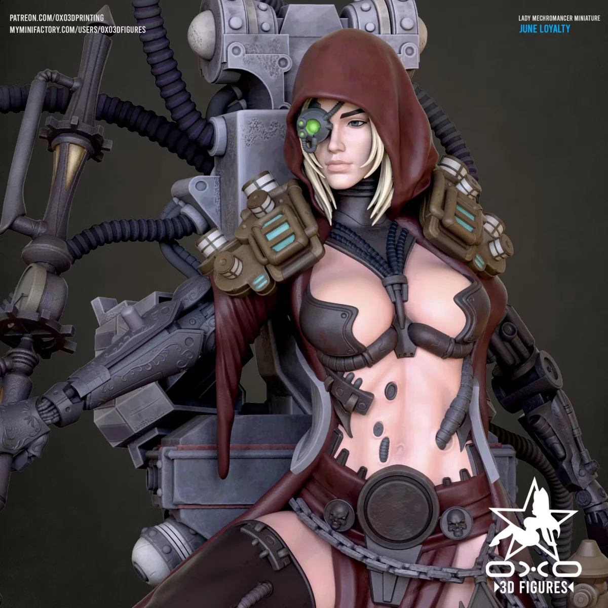 Lady Mechromancer | Fan Art | 3D Printed Resin Model Garage Kit | *Un-Painted* | OXO3D