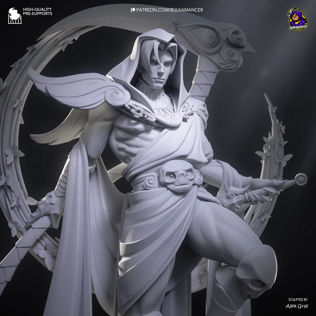 Thanatos | Fan Art | 3D Printed Resin Model Garage Kit | *Un-Painted* | Bulkamancer 5